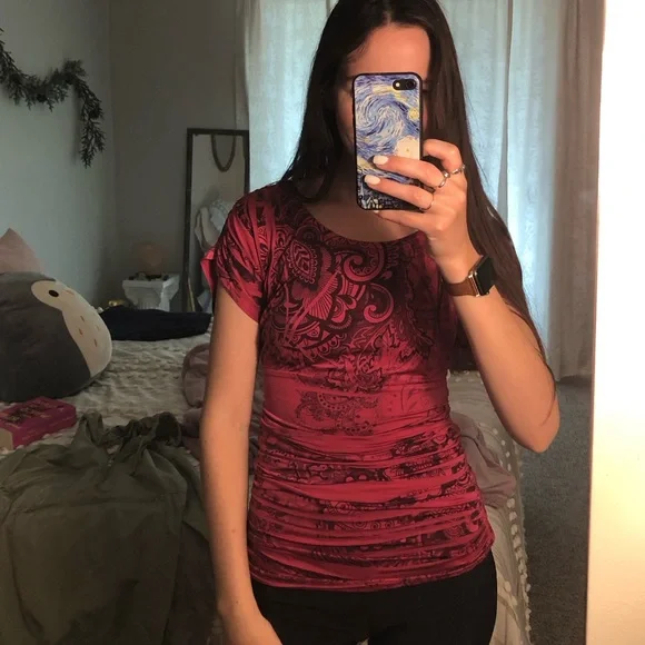 Y2K Pink/Black Top - Picture 5 of 6